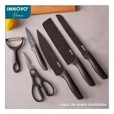 KIT DE CUCHILLOS 6 PIEZAS NEGRO